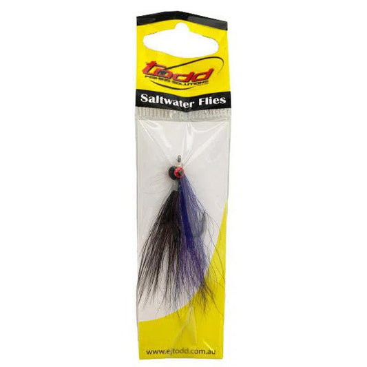 EJ Todd Clouser Minnow Fly-Lure - Fly-Todd-Black/Purple-Size #1-Fishing Station