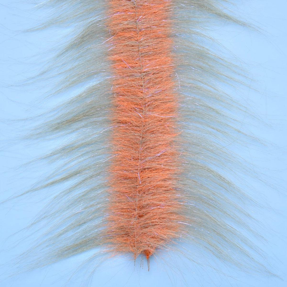 Enrico Puglisi Craftfur Brush 3" Wide-Fly Fishing - Fly Tying Material-Enrico Puglisi-Grey Olive/Fl Orange-Fishing Station