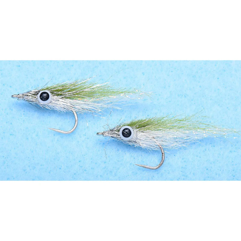 Load image into Gallery viewer, Enrico Puglisi Micro Minnow Fly-Lure - Saltwater Fly-Enrico Puglisi-Light Olive-Size #2-Fishing Station
