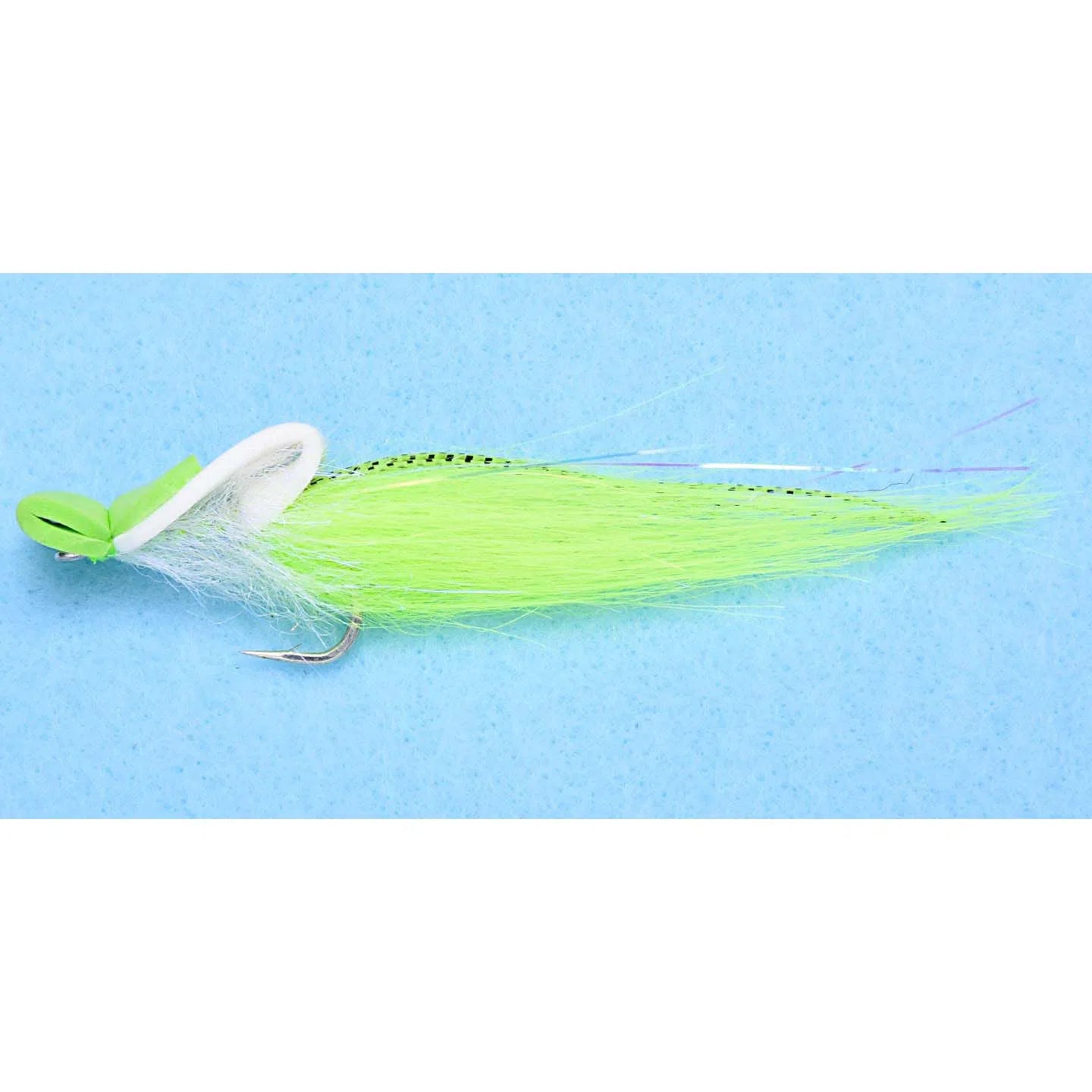Enrico Puglisi Top Water Shrimp Fly-Lure - Saltwater Fly-Enrico Puglisi-White/Treuse-Size #2/0-Fishing Station