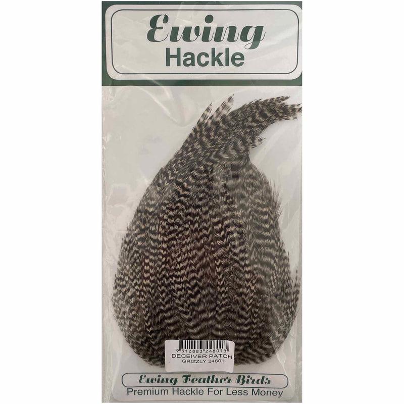 Load image into Gallery viewer, Ewing Hackle Deceiver Patch-Fly Fishing - Fly Tying Material-Ewing Hackle-Grizzly-Fishing Station

