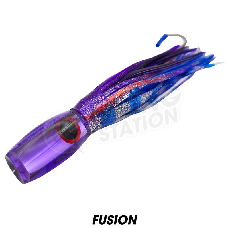 Load image into Gallery viewer, Fatboy Lures 6&quot; Viper with Custom Single Hook Rig Skirted Trolling Lure
