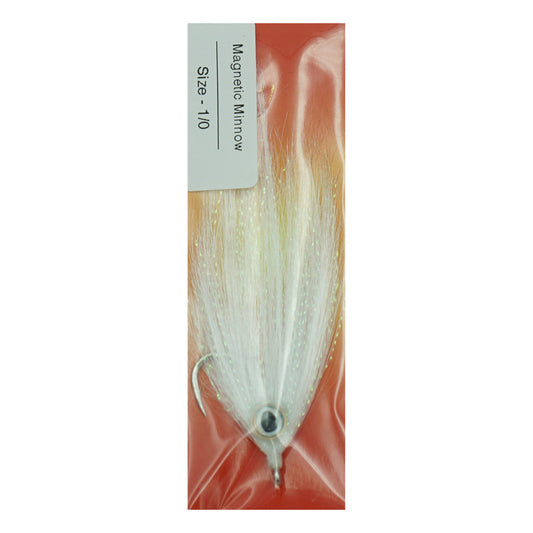 Felty's Magnetic Minnow Handcrafted Fly-Fly Fishing - Fly Tying Material-Felty's Flies-White-Fishing Station