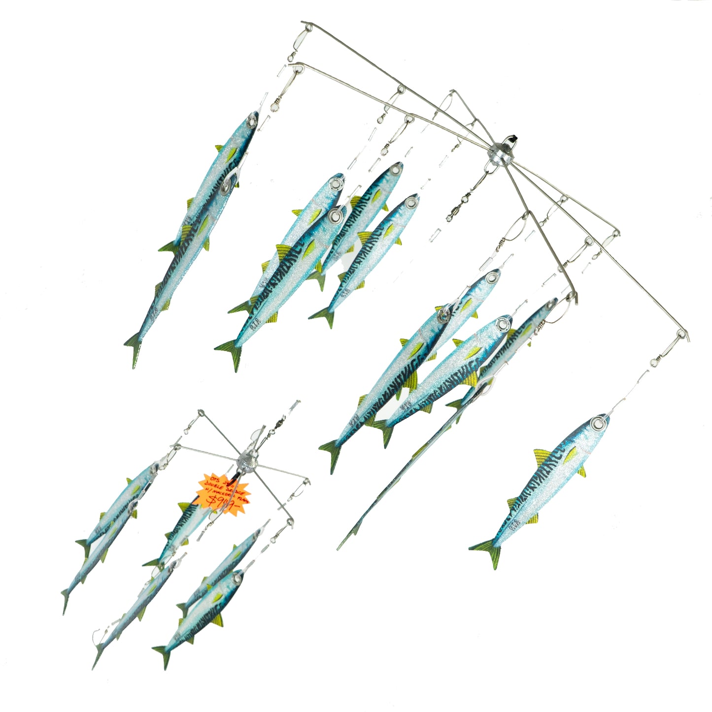 OTS 24/11" Double Fishrazor Dredge with Mackerel Flaps-Teasers-OTS Lures-Fishing Station