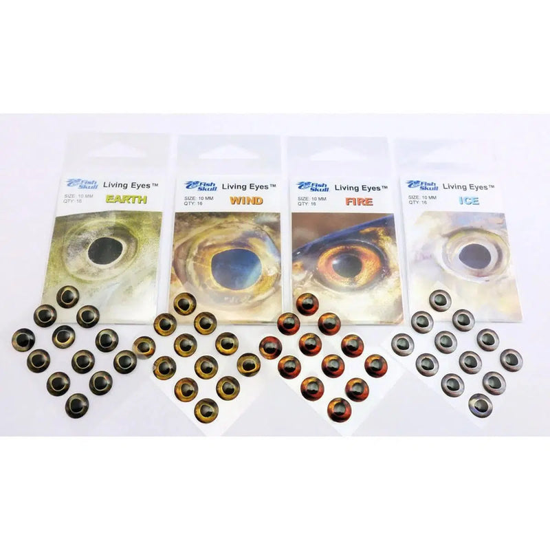Load image into Gallery viewer, Fish Skull Living Eyes-Fly Fishing - Fly Components-Fish Skull-Earth (Golden Brown)-4mm-Fishing Station
