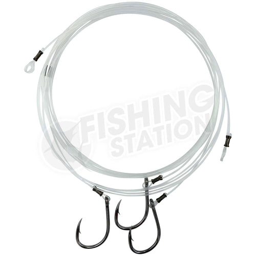 Fishing Station Fluoro J Hook Rig-Pre-Made Game Rigs-Fishing Station-60lb 8/0-Fishing Station