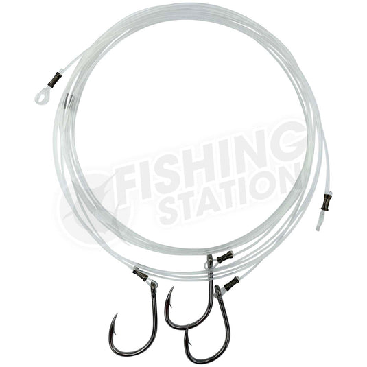 Fishing Station Fluoro J Hook Rig-Pre-Made Game Rigs-Fishing Station-60lb 8/0-Fishing Station