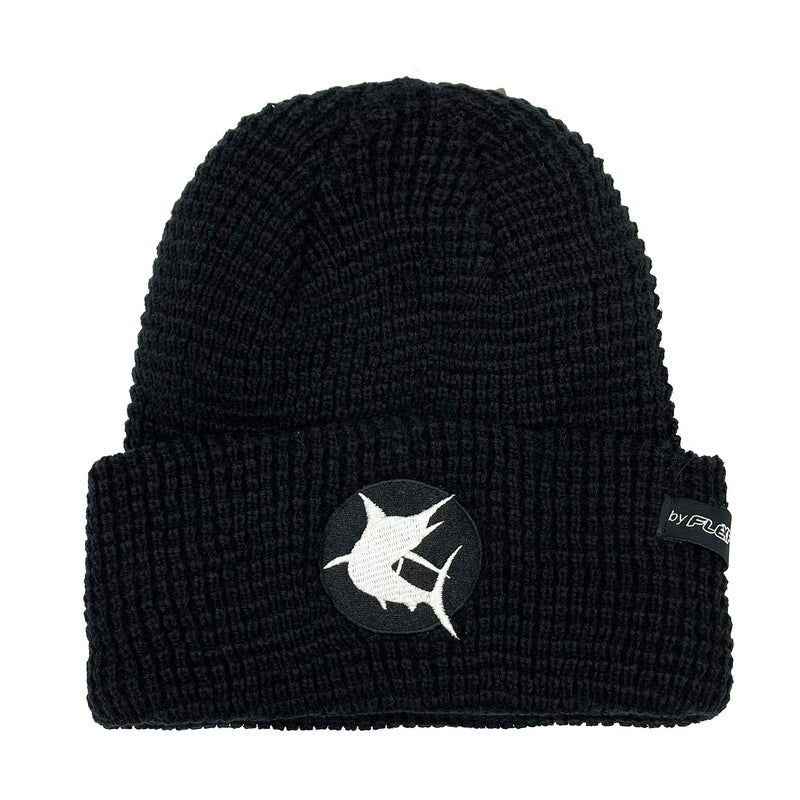 Load image into Gallery viewer, Fishing Station Waffle Beanie-Hats &amp; Headwear-Fishing Station-Black-Fishing Station
