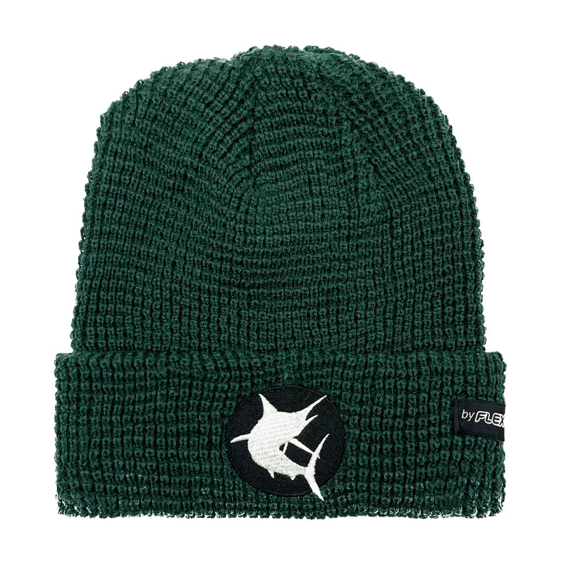 Load image into Gallery viewer, Fishing Station Waffle Beanie-Hats &amp; Headwear-Fishing Station-Forest Green-Fishing Station
