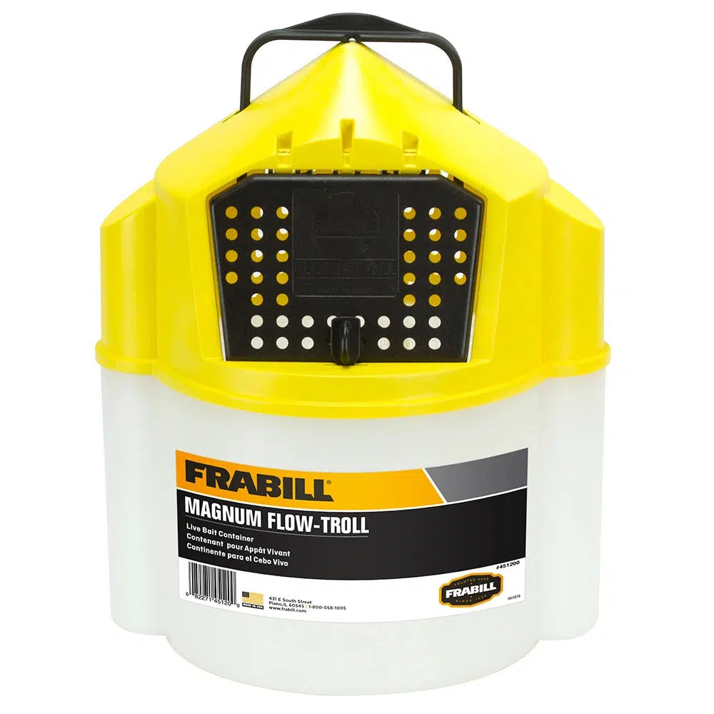 Frabill 451200 Magnum Flow Troll Bucket 10-Bait Collecting & Burley-Frabill-Fishing Station