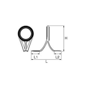 Fuji LSV Frosted Black O Ring Guide BCLSVOG-Rod Building-Fuji-BCLSVOG6-Fishing Station