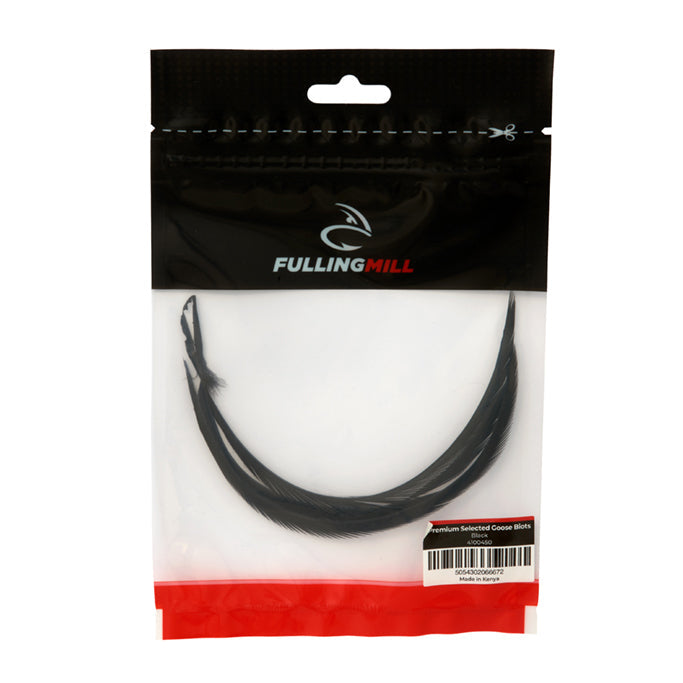Fulling Mill Premium Selected Goose Biots-Fly Fishing - Fly Tying Material-Fulling Mill-Black-Fishing Station