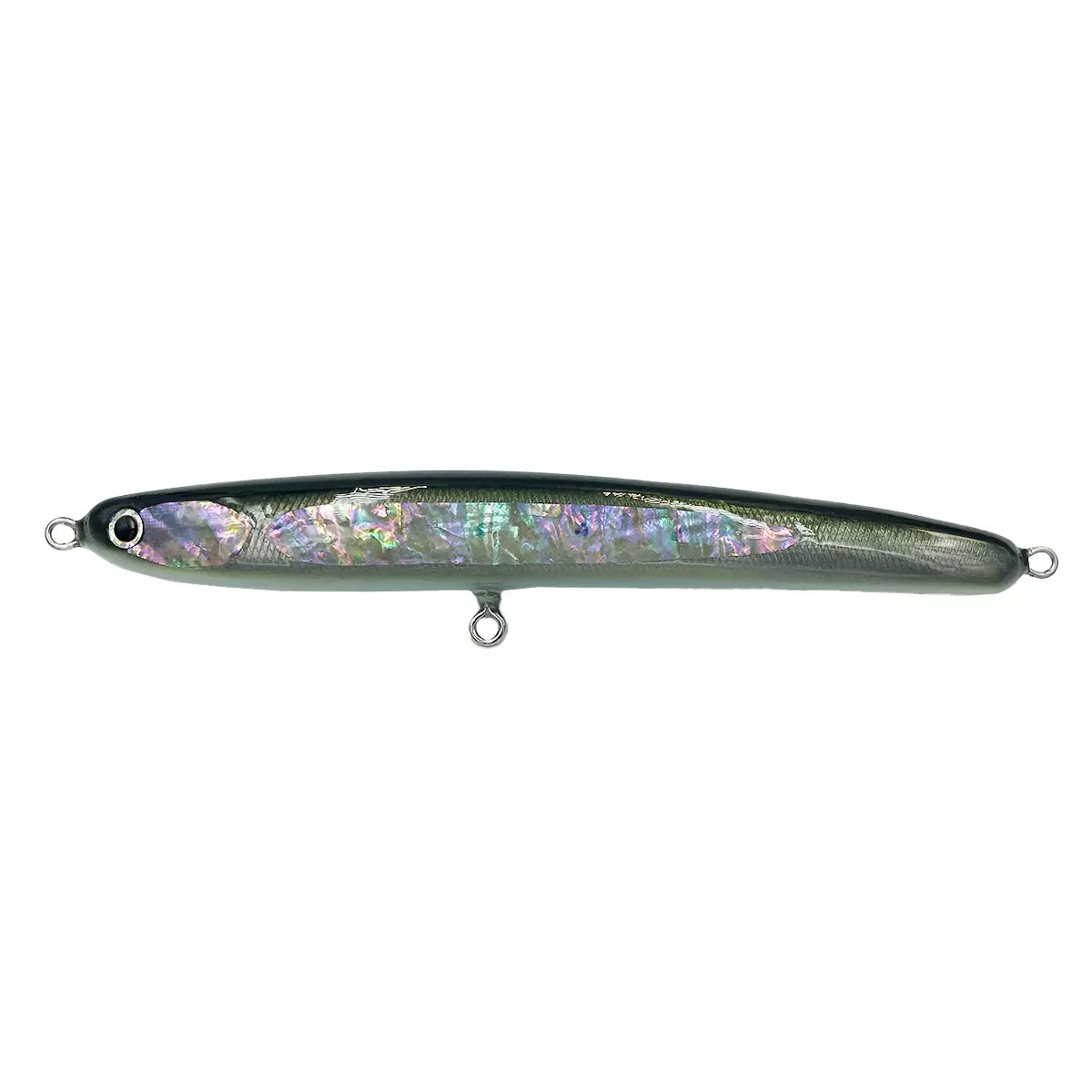 GPC HN (Hard Nose) Stickbait Lure-Lure - Poppers, Stickbaits & Pencils-GPC-Green Sardine w/Abalone wings-240mm-Fishing Station