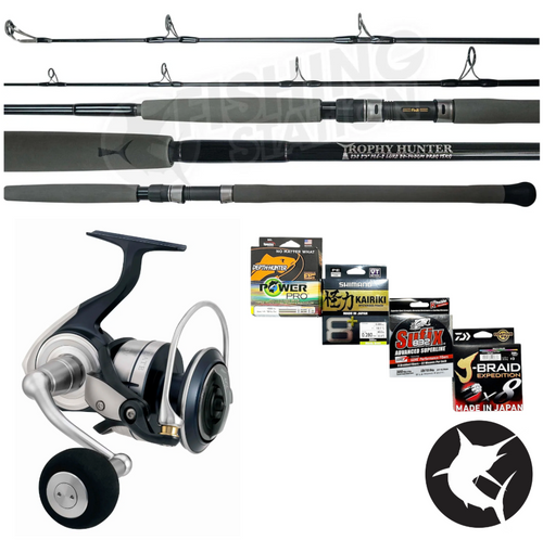 GT/Big Kingfish Extra Long Casting Topwater Combo - Trophy Hunter Topwater 858 / Daiwa Certate SW 18000H