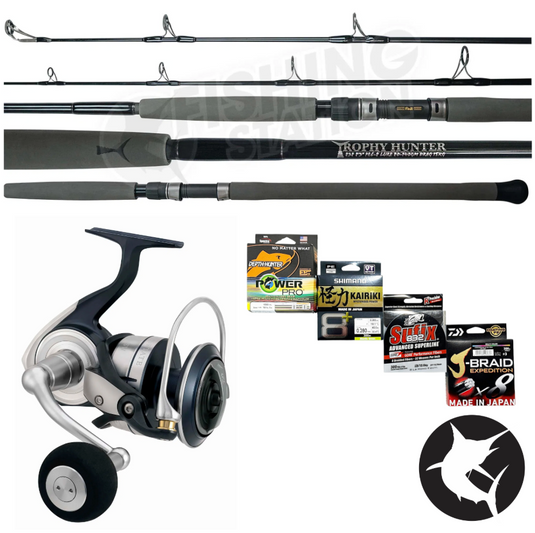 GT/Big Kingfish Extra Long Casting Topwater Combo - Trophy Hunter Topwater 858 / Daiwa Certate SW 18000H