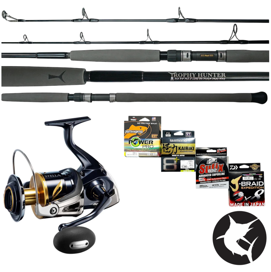 GT/Big Kingfish Stickbait Combo - Topwater 808 / Stella 18000