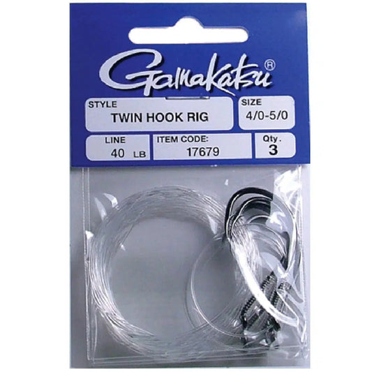 Gamakatsu Twin Hook Rigs-Terminal Tackle - Pre-Made Rigs-Gamakatsu-2/0, 3/0-Fishing Station