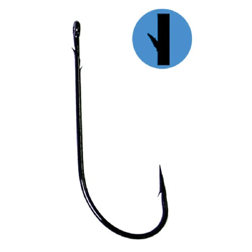 Gamakatsu Worm Black Hooks-Hooks - Single-Gamakatsu-Size 1-Fishing Station