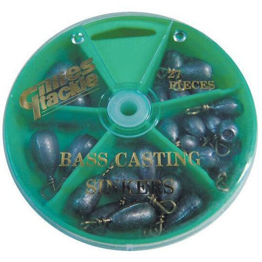 Gillies 27-Piece Bass Casting Sinker Assorted Dial Pack-Terminal Tackle - Sinkers-Gillies-Fishing Station