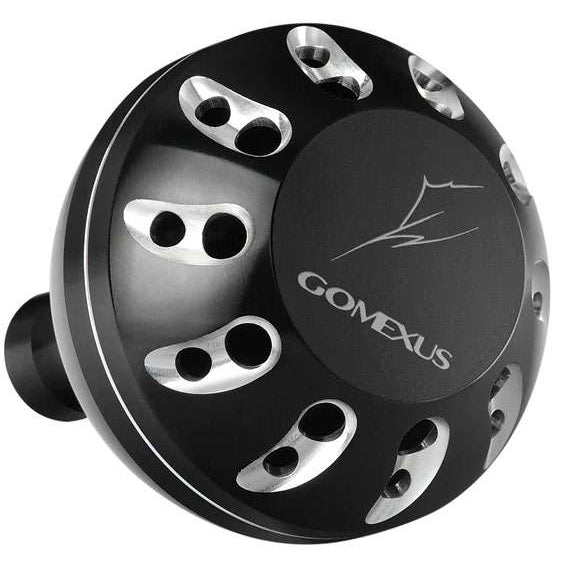 Gomexus CNC Large Spin/Overhead Reel Power Knob-Reels - Spares & Custom Parts-Gomexus-Black & Silver-Daiwa-47mm-Fishing Station