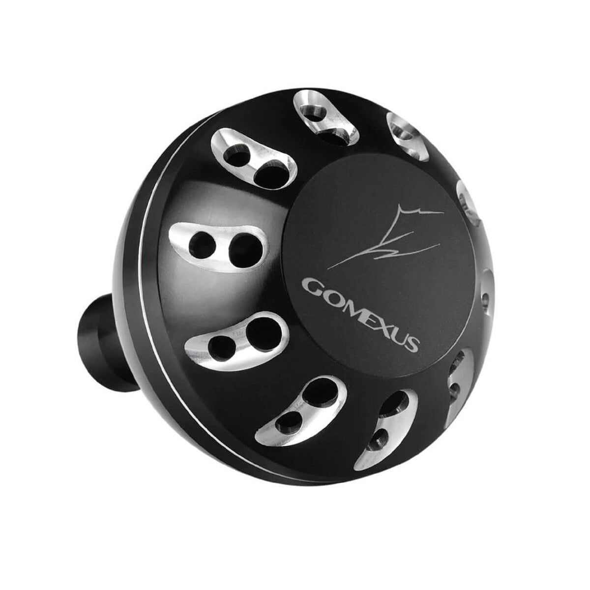 Gomexus CNC Large Spin/Overhead Reel Power Knob-Reels - Spares & Custom Parts-Gomexus-Black & Silver-Shimano-47mm-Fishing Station