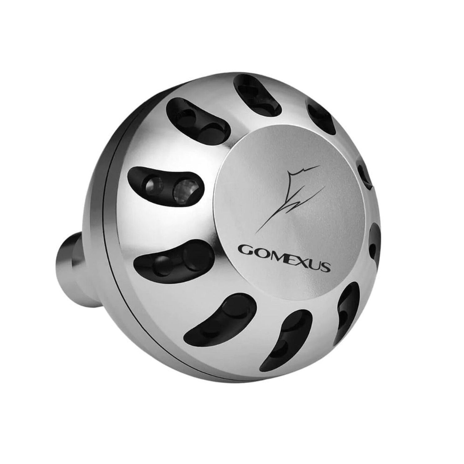 Gomexus CNC Large Spin/Overhead Reel Power Knob-Reels - Spares & Custom Parts-Gomexus-Silver & Black-Shimano-47mm-Fishing Station