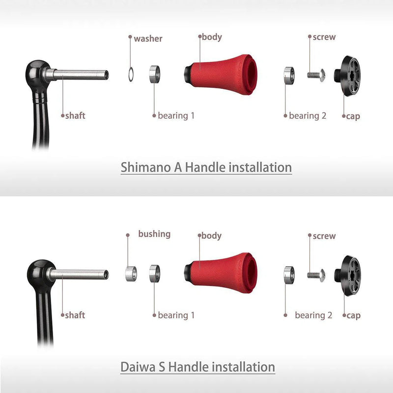 Load image into Gallery viewer, Gomexus TPE Reel Power Knob 20mm TPE20-Reels - Spares &amp; Custom Parts-Gomexus-Black &amp; Silver-Fishing Station
