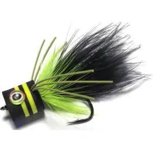 H2O Bass Banger Fly-Lure - Saltwater Fly-H20-Chartreuse Black-Size #1-Fishing Station