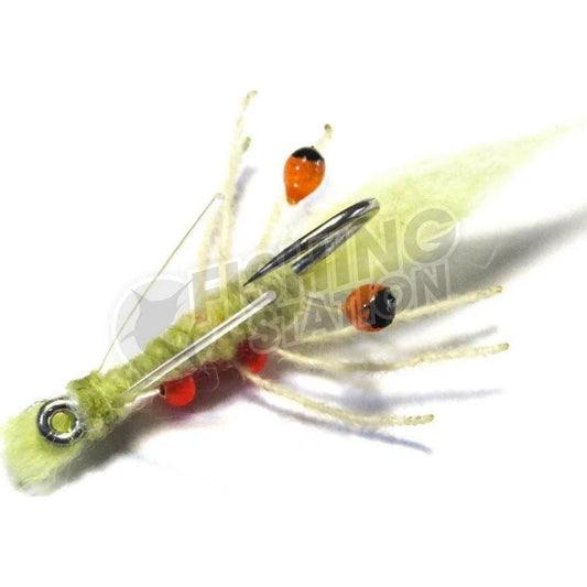 H2O James Sand Prawn Fly-Lure - Saltwater Fly-H20-Lemon-Size 4-Fishing Station