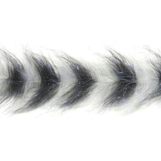 H2O Polar Fibre Streamer Brush-Fly Fishing - Fly Tying Material-H20-Grey & Black-3"-Fishing Station