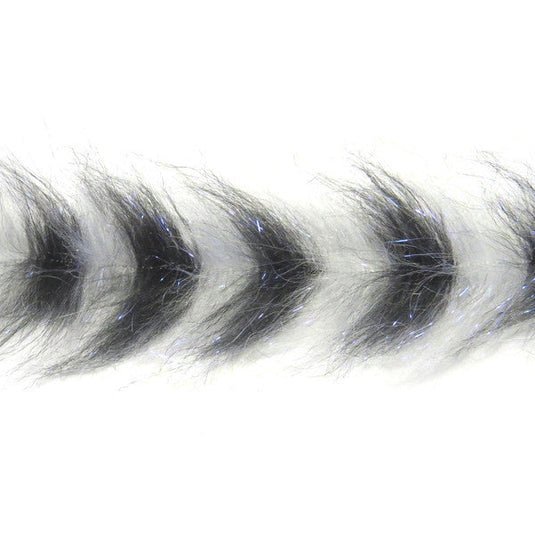 H2O Polar Fibre Streamer Brush-Fly Fishing - Fly Tying Material-H20-Grey & Black-3