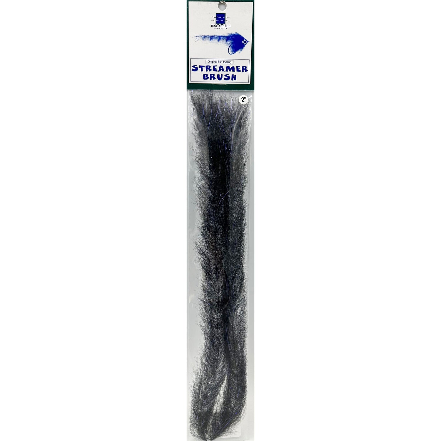 H2O Streamer Brush-Fly Fishing - Fly Tying Material-H20-UV Black-2"-Fishing Station