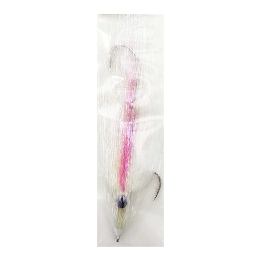 H2O Tandem Psycho Squid Fly-Lure - Fly-H20-Pink & White-#4/0 - 2/0-Fishing Station