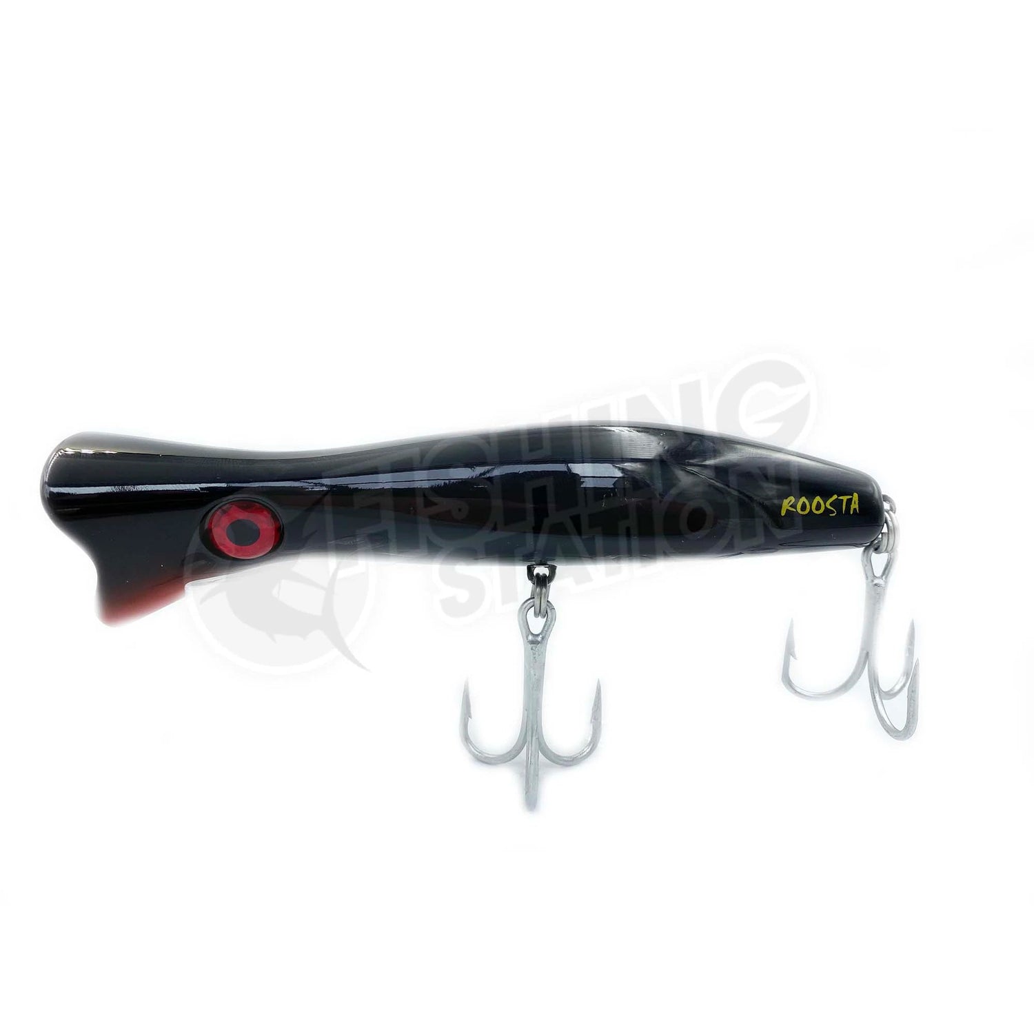 Halco Roosta Popper-Lure - Poppers, Stickbaits & Pencils-Halco-135mm-R30 Black #1346-Fishing Station
