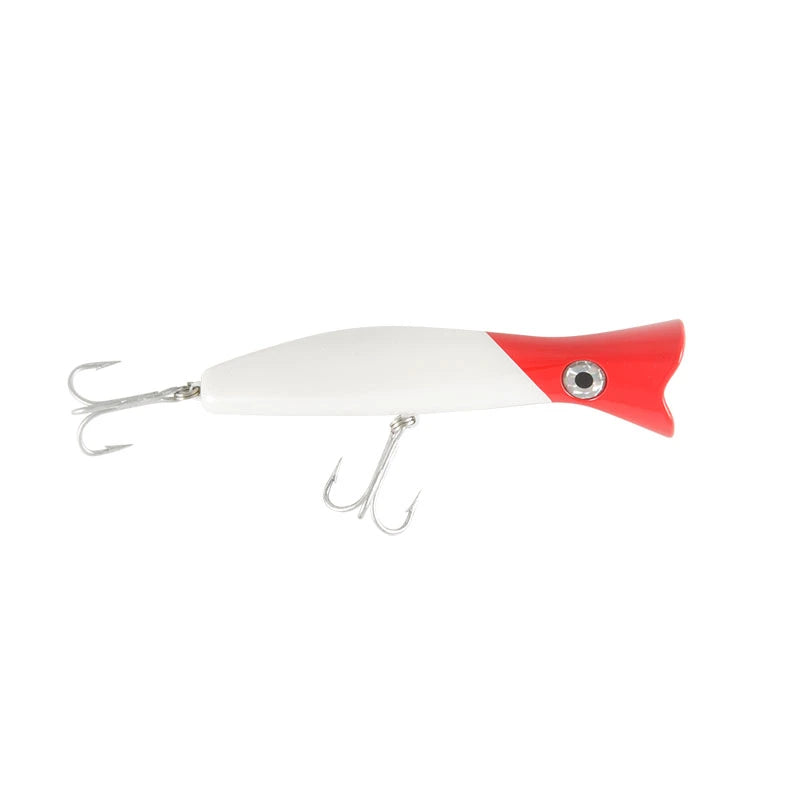 Halco Roosta Popper-Lure - Poppers, Stickbaits & Pencils-Halco-160mm-H53 White Redhead-Fishing Station