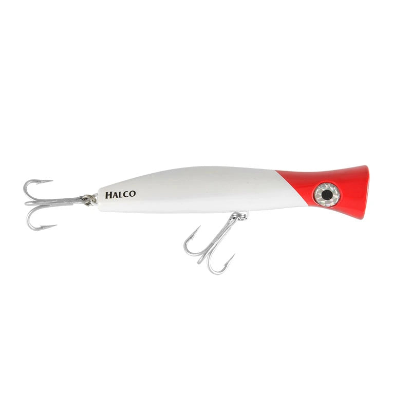 Halco Roosta Popper-Lure - Poppers, Stickbaits & Pencils-Halco-80mm-H53 White/Red-Fishing Station