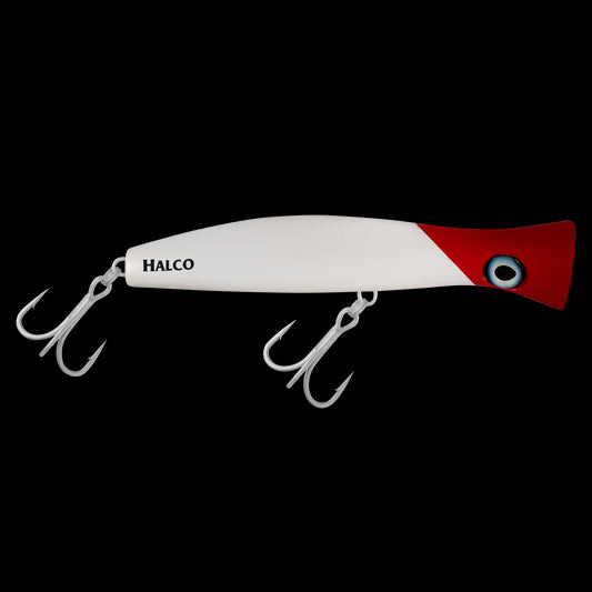 Halco Rooster Popper Haymaker KO-Lure - Poppers, Stickbaits & Pencils-Halco-195-H53 White Redhead-Fishing Station