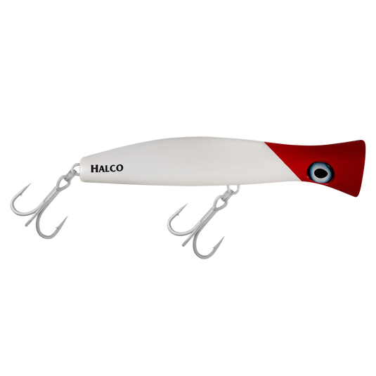 Halco Rooster Popper Haymaker KO-Lure - Poppers, Stickbaits & Pencils-Halco-195-H53 White Redhead-Fishing Station
