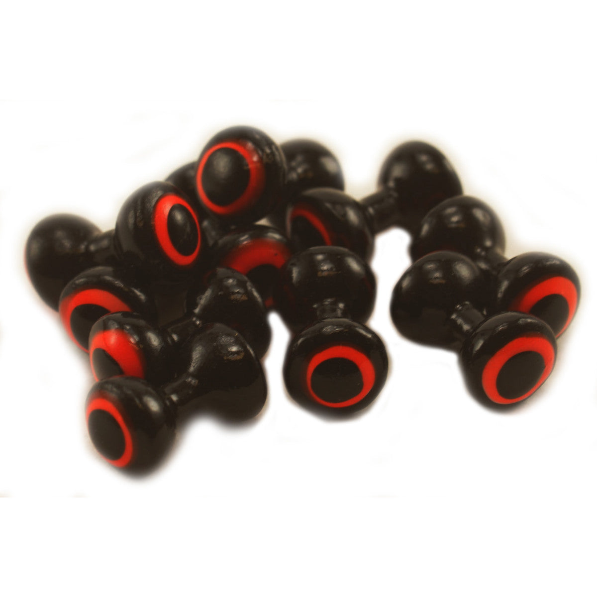 Hareline Double Pupil Lead Eyes-Fly Fishing - Fly Components-Hareline Dubbin LLC-Black w/ Yellow Chartreuse & Black Pupil-X-Large-Fishing Station