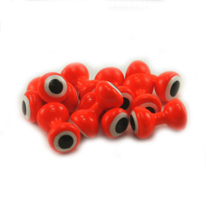 Hareline Double Pupil Lead Eyes-Fly Fishing - Fly Components-Hareline Dubbin LLC-Red w/ White & Black Pupil-X-Large-Fishing Station