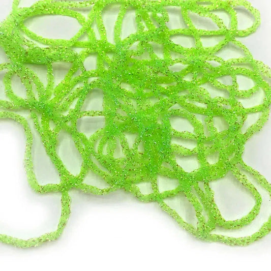 Hareline Dyed Pearl Diamond Braid-Fly Fishing - Fly Tying Material-Hareline Dubbin LLC-Fl Chartreuse-Fishing Station