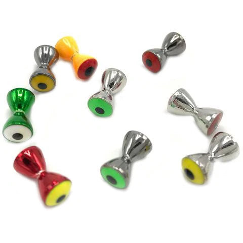 Hareline Pseudo Eyes-Fly Fishing - Fly Components-Hareline Dubbin LLC-Chartreuse Pupil Black-Small-Fishing Station