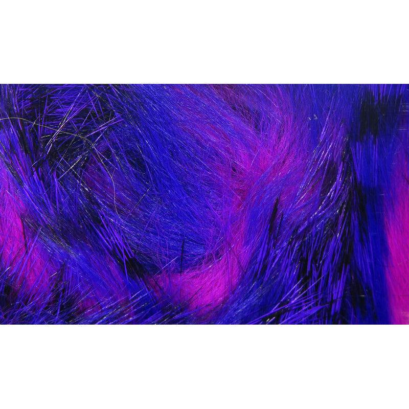 Hareline Tiger Barred Rabbit Strips-Fly Fishing - Fly Tying Material-Hareline Dubbin LLC-Black Purple over Fucshia-Fishing Station