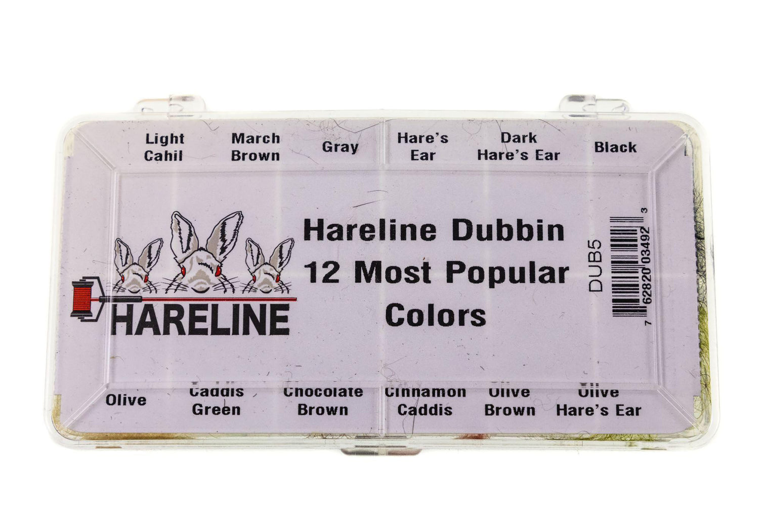 Hareline 12 Most Popular Colours Dub Dispenser-Fly Fishing - Fly Tying Material-Hareline Dubbin LLC-Fishing Station