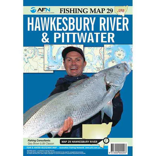 Hawkesbury River and Pittwater Fishing Map-Books & Videos-AFN-Fishing Station