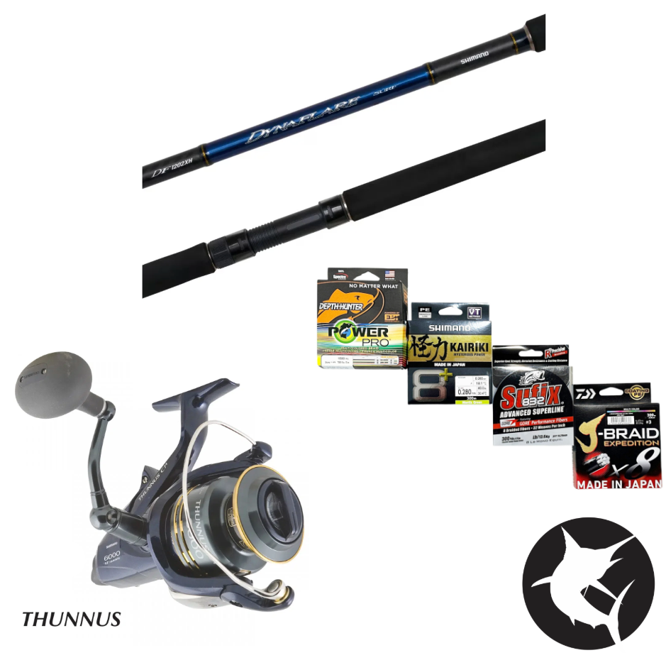 Heavy Beach/Rock Fishing Combo - Shimano Dynaflare 1202XH / Thunnus CI4 12000