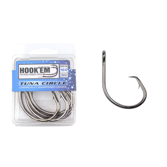 Hook'em Tuna Offset Circle Hook-Hooks - Game Fishing-Hookem-14/0-Fishing Station