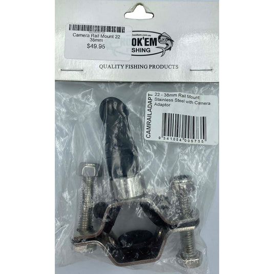 Hookem Camera Rail Mount 22-38mm-Accessories - Boating-Hookem-Fishing Station