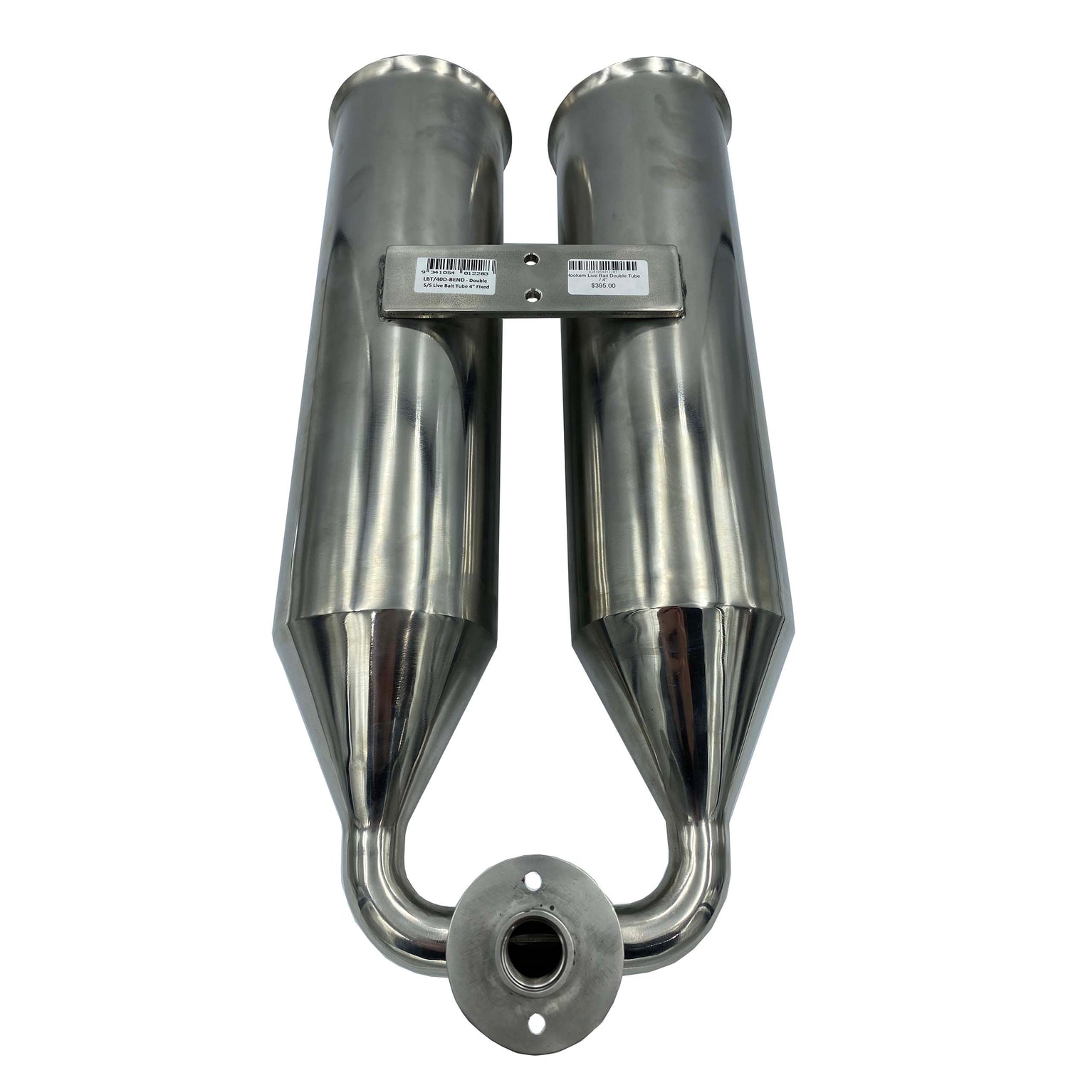 Hookem Double Live Bait Tube with Single Bend and Flange-Live Bait Tubes-Hookem-4" Diameter-Fishing Station