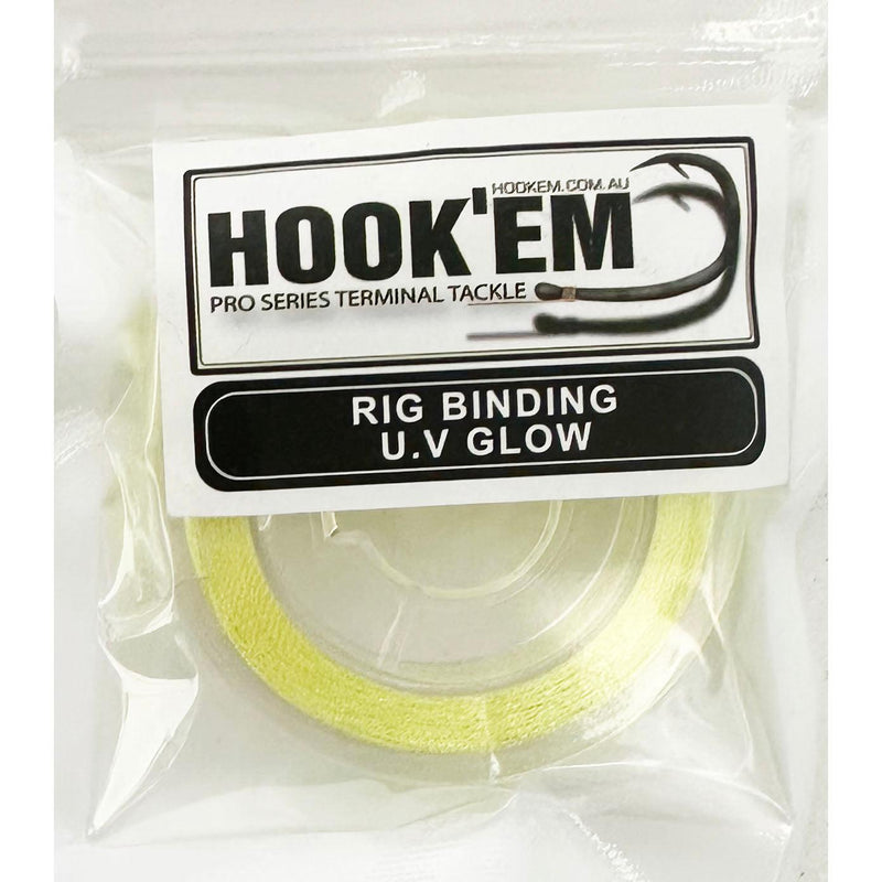 Load image into Gallery viewer, Hookem Rig Binding U.V Glow 45mm-Fly Fishing - Fly Tying Material-Hookem-Yellow-Fishing Station
